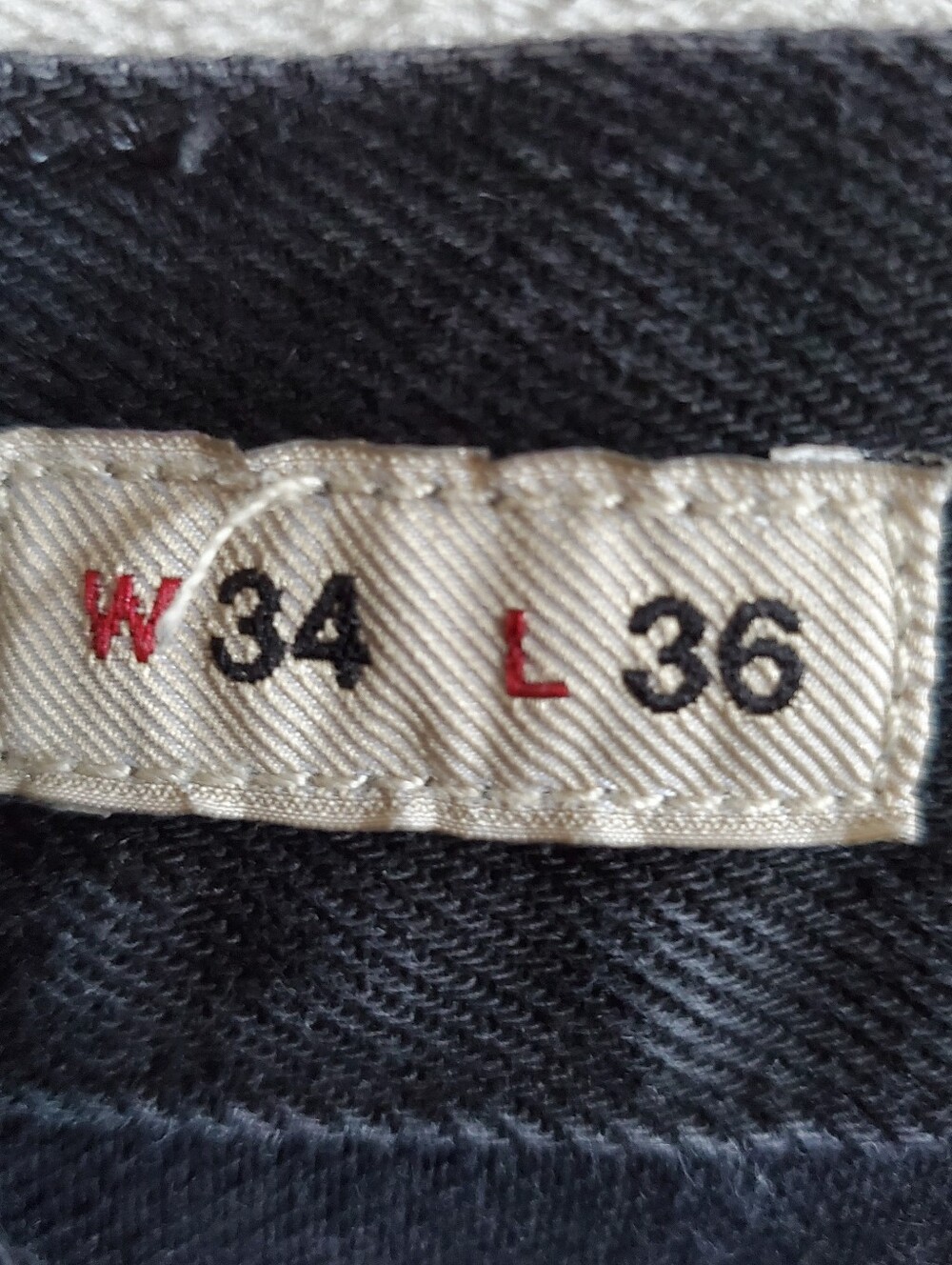 J.Crew Jeans Mens 34x36 Black Classic Straight Leg Dark Wash Denim 100% Cotton - Picture 11 of 15